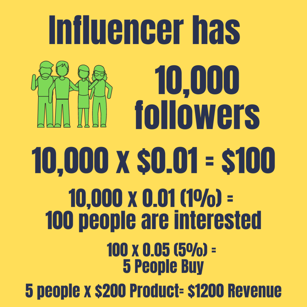 Infographic Influencer Product Sale